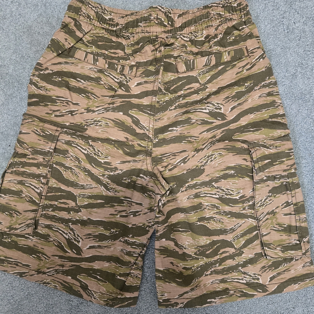 Old Navy Tiger Stripe Cargo Shorts - Olive Green & Tan